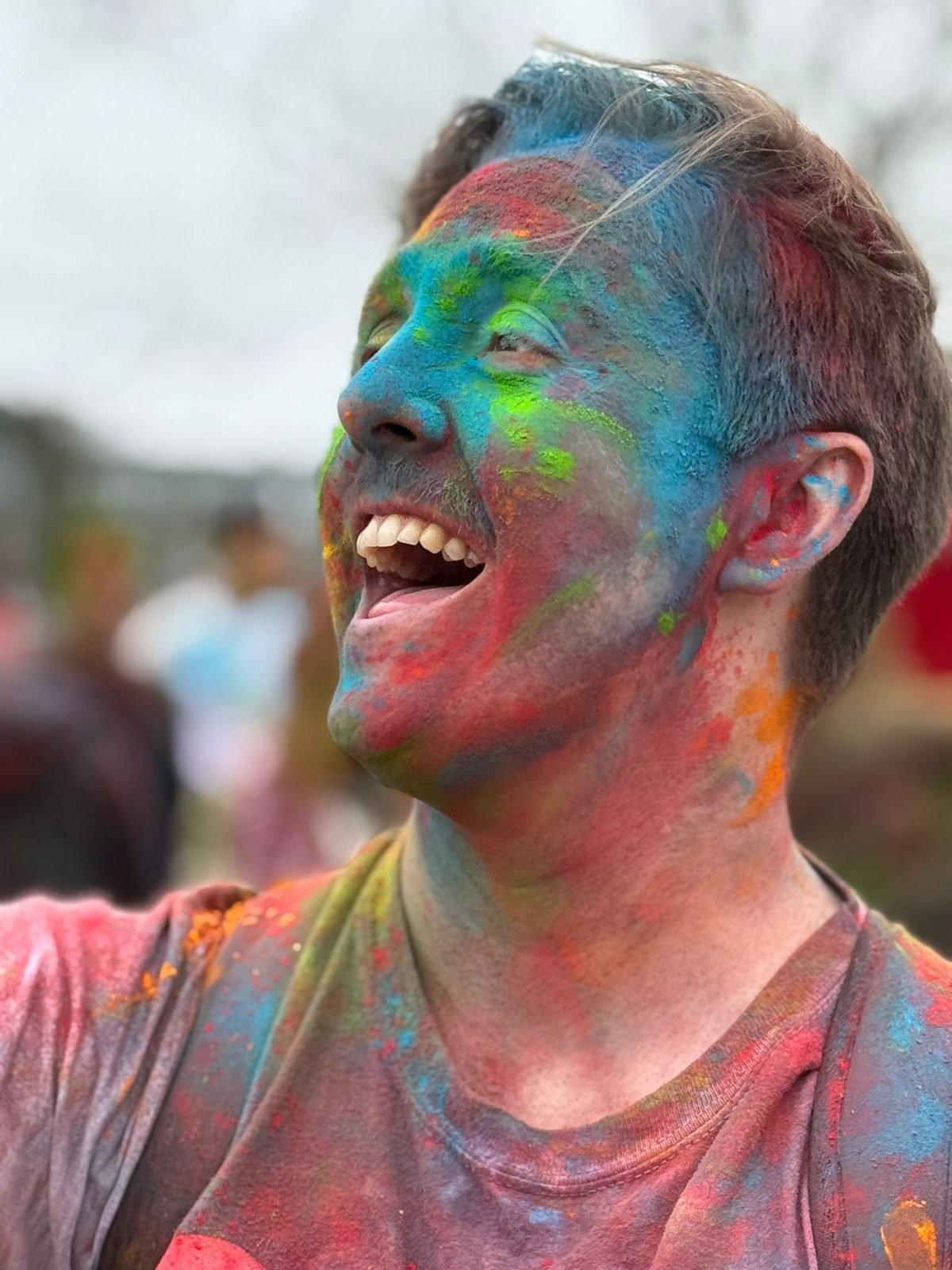 Colour and crowds at Holi